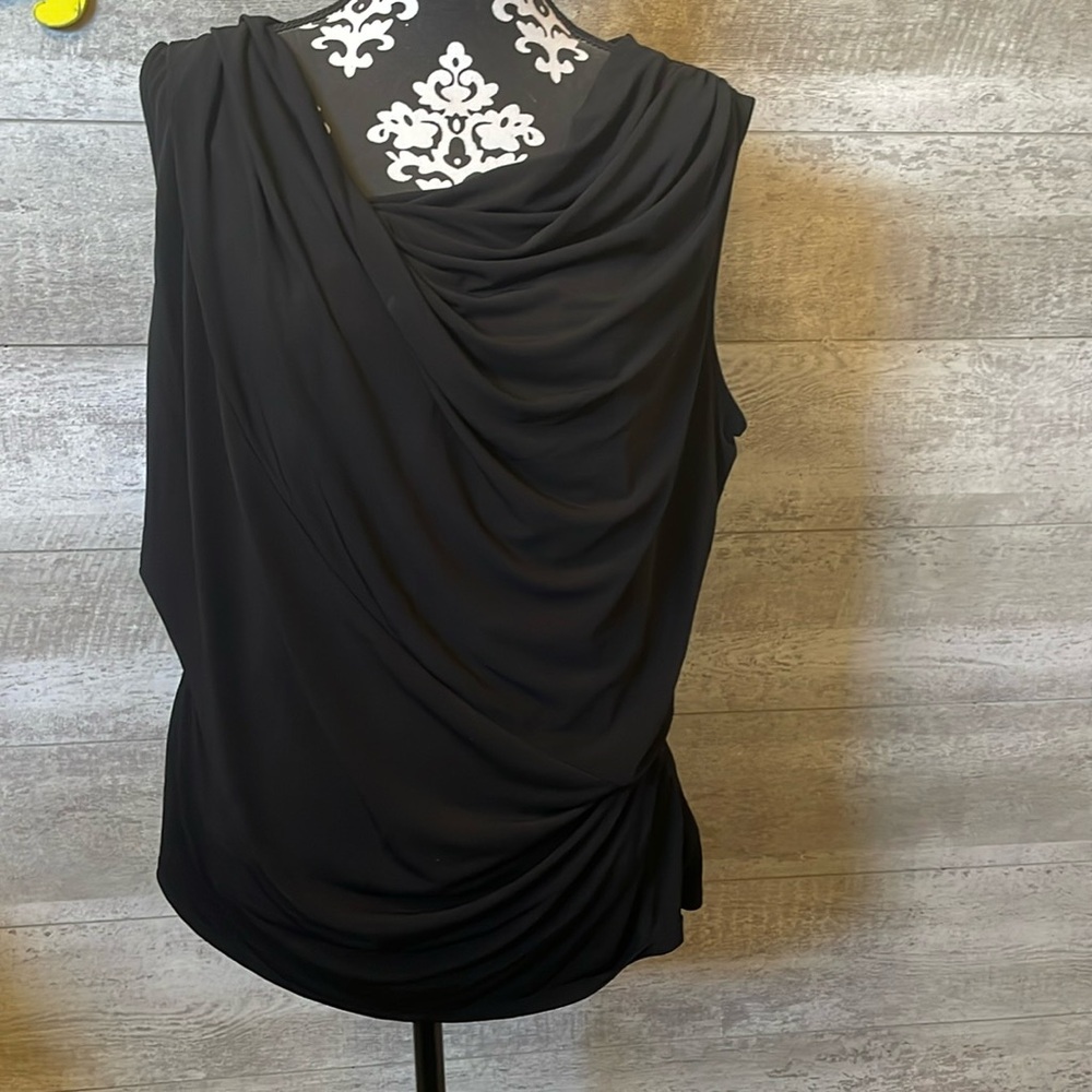 Black sleeveless blouse